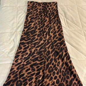 Leopard Print Maxi Skirt